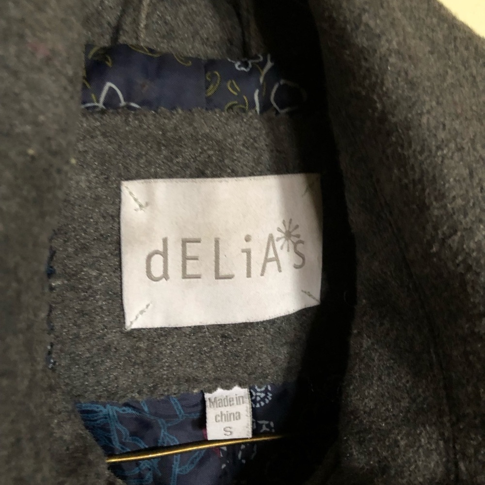 Grey dELiA*s Pea Coat - Picture 4 of 4